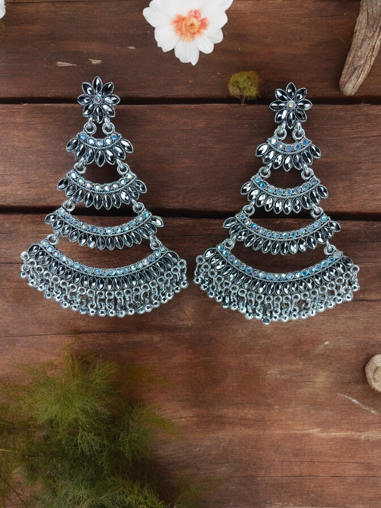 Urban Enchantment Oxidized Drops Earring