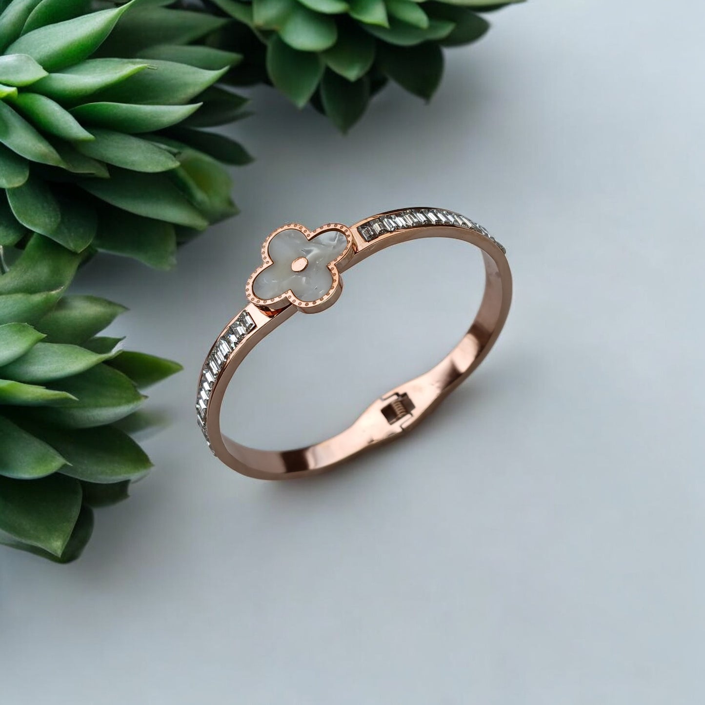 Blooming Elegance Rose Gold Bangle