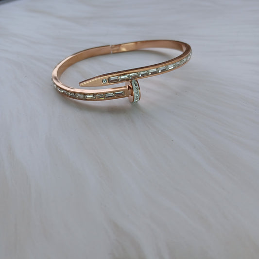 Radiant Diamond Nail Bangle