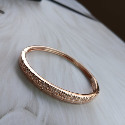 Inscribe Rose Gold Bangle