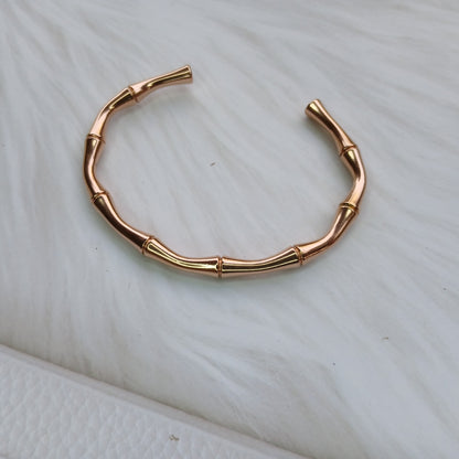 Sugarcane Twist Rose Gold Bangle