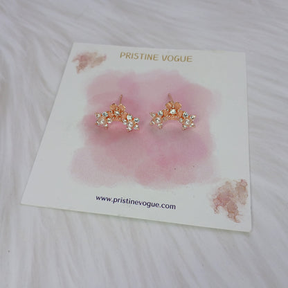 Rosé Petal Drop Earrings