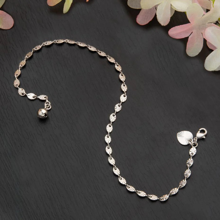 Elegant Silver Link Anklet