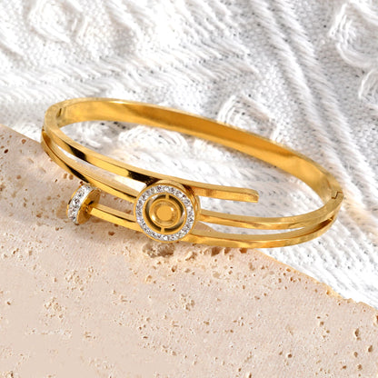 Gold Cuff Bangle Bracelet