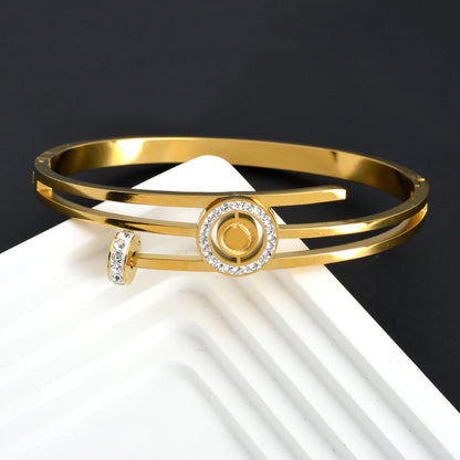 Gold Cuff Bangle Bracelet
