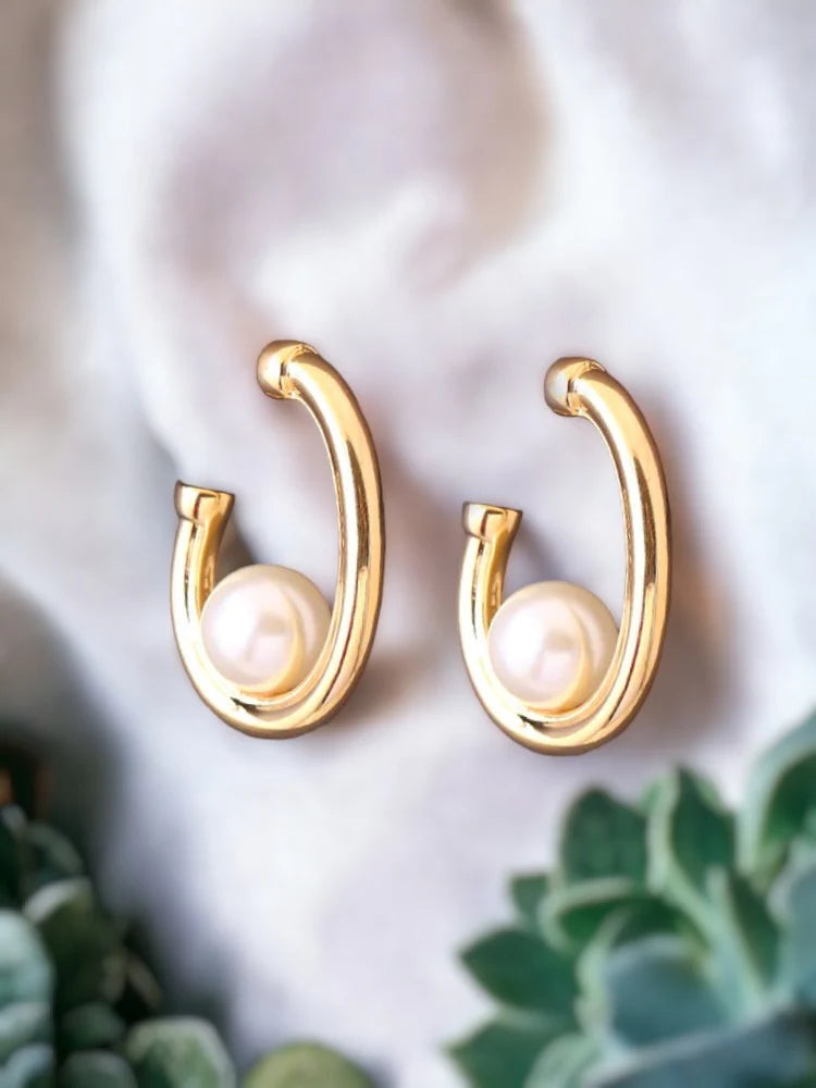 Radiant Gold Hoop Earrings