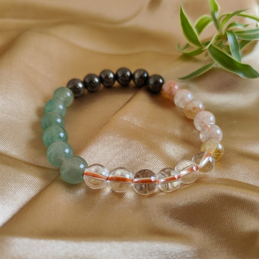 Green Aventurine, Citrine, Pyrite & Clear Quartz | Clarity, Abundance & Luck Bracelet