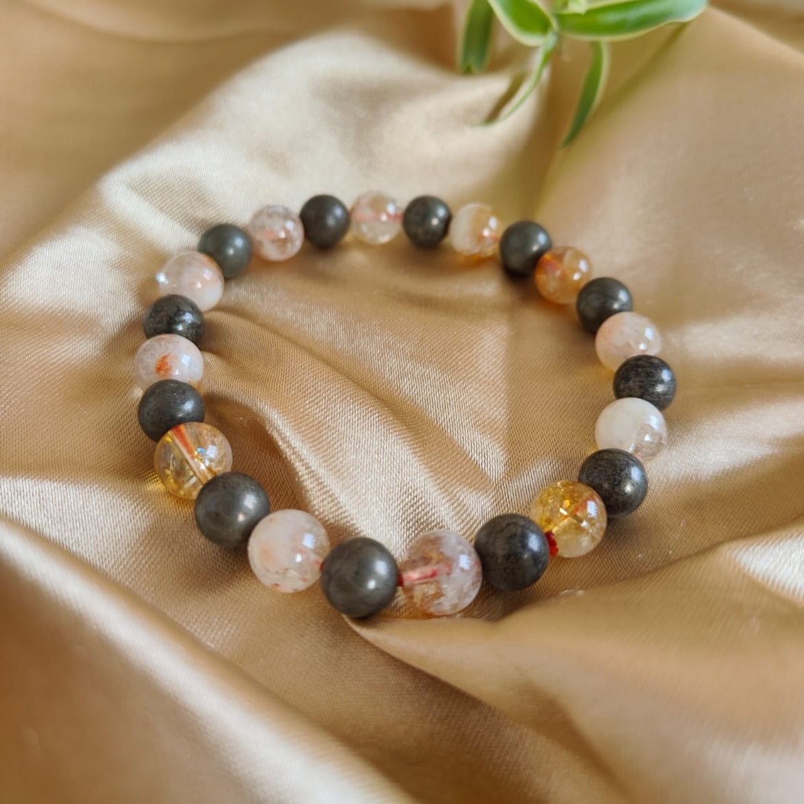 Citrine & Pyrite Abundance Combination Bracelet | Attract Wealth, Success & Manifestation with Powerful Gemstones