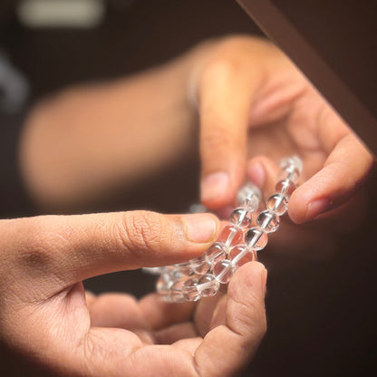 Clear Quartz Bracelet | Stackable Gemstone Jewelry for Clarity, Amplified Energy & Positivity