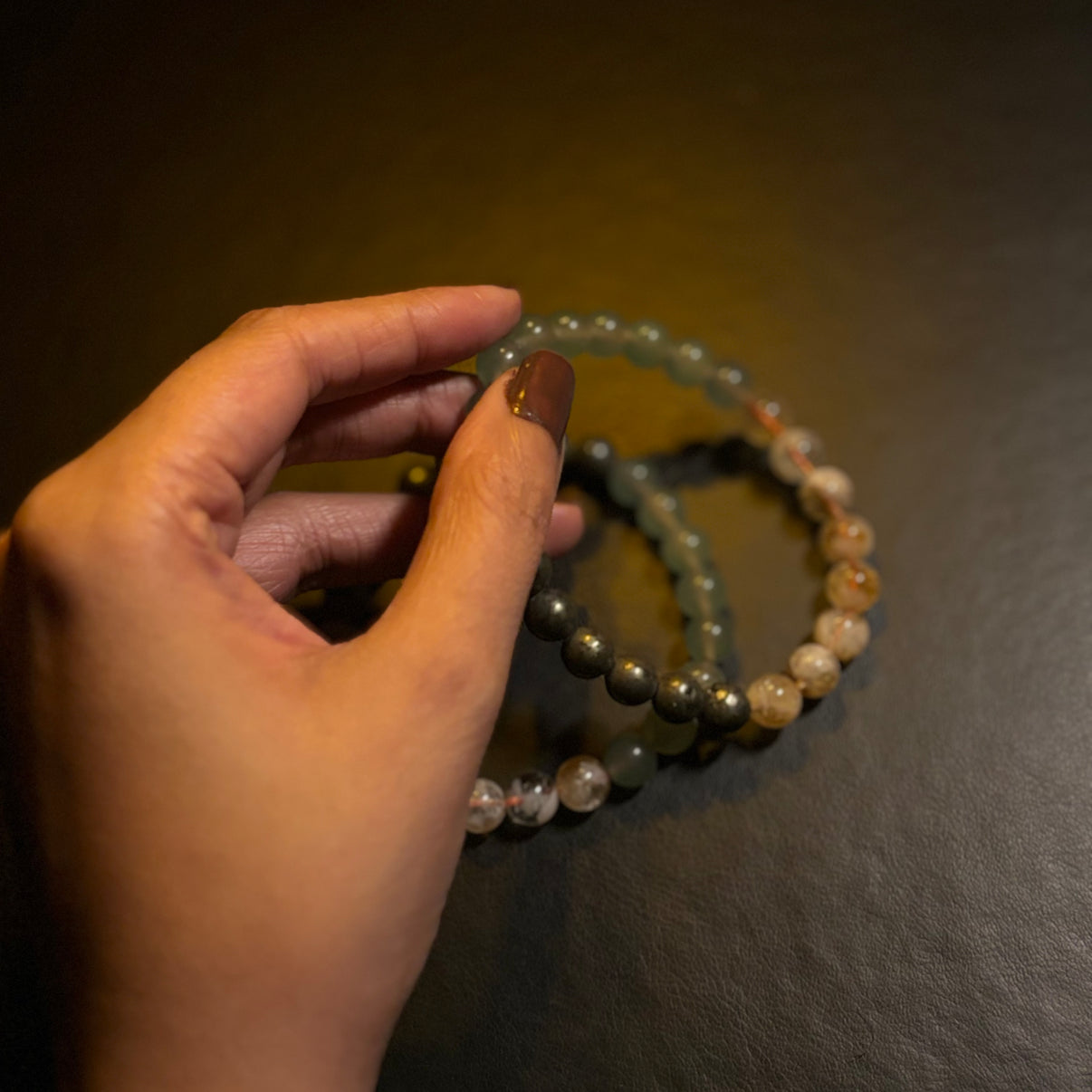 Green Aventurine, Citrine & Pyrite Combination for Abundance & Luck Bracelet | Prosperity & Success Bracelet