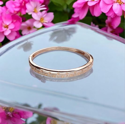 Inscribe Rose Gold Bangle