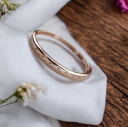 Inscribe Rose Gold Bangle