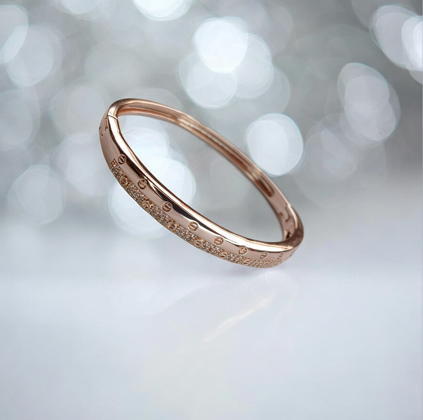 Inscribe Rose Gold Bangle