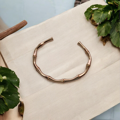 Sugarcane Twist Rose Gold Bangle