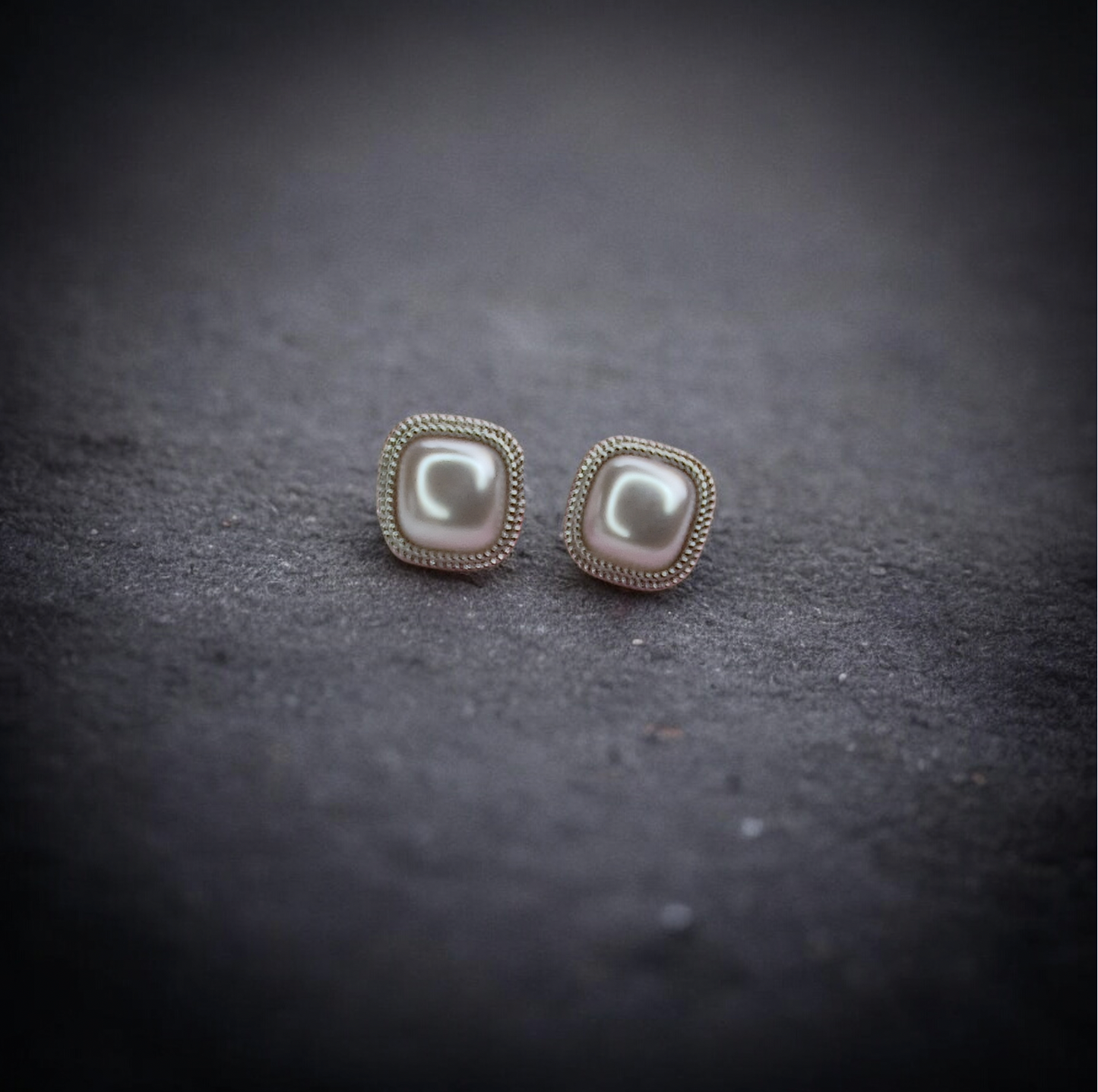 Silver Luster Pearl Studs