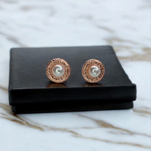 Pearl Blossom Rose Earrings