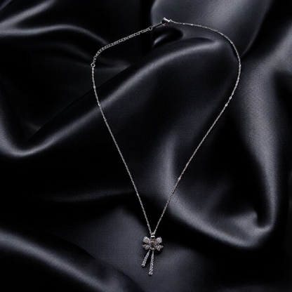 Elegant Bow Silver Pendant