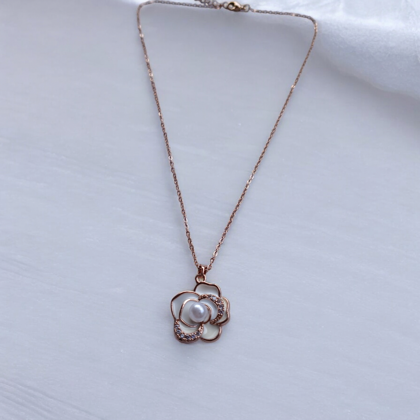 Blossom Glow Rose Gold Pendant