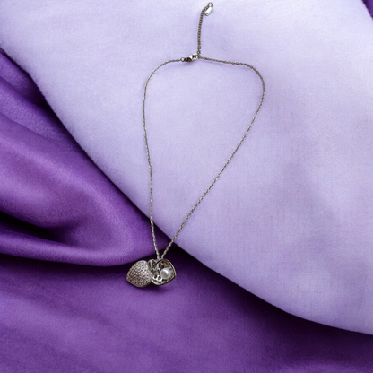 Mesh Heart Silver Pendant