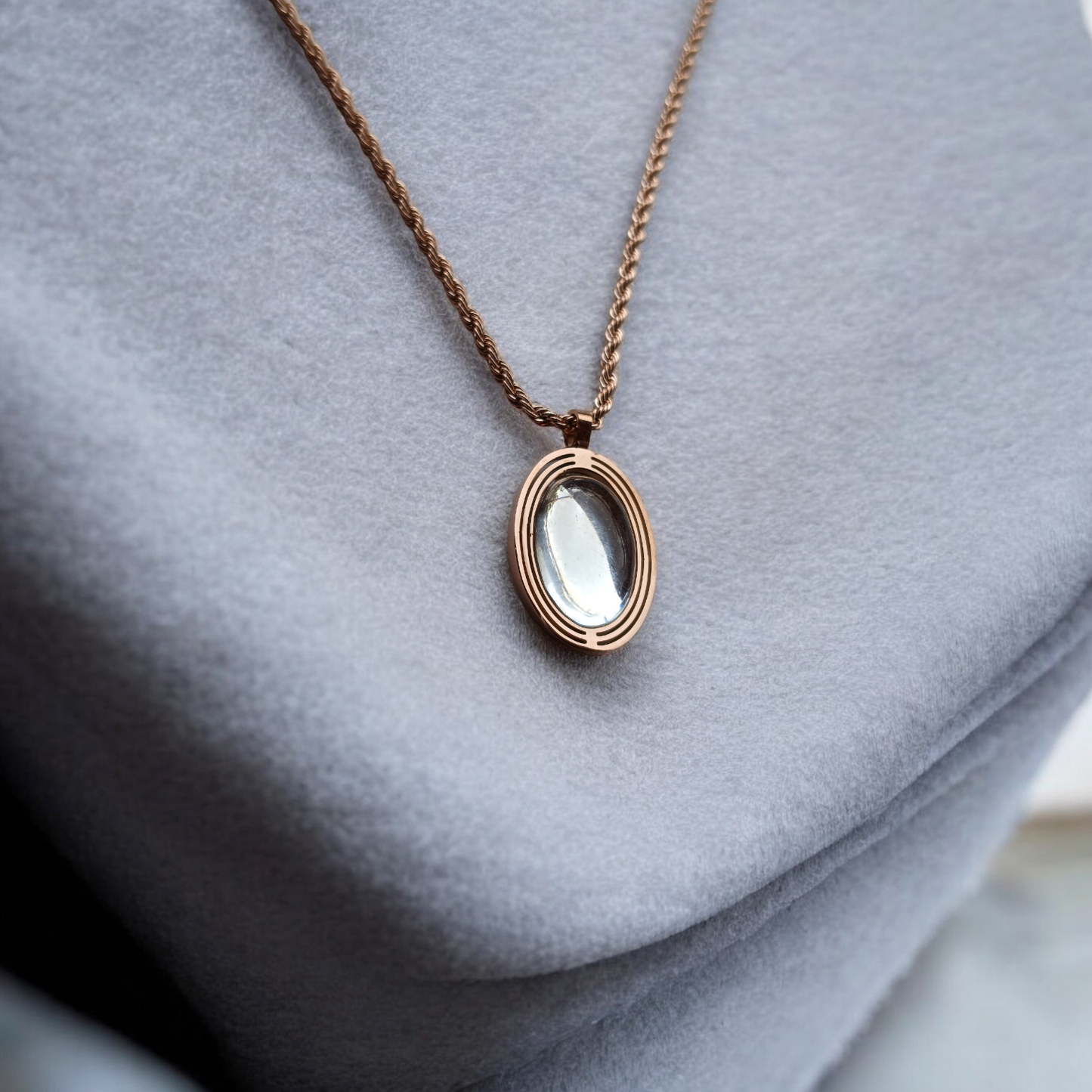 Celestial Glow Oval Pendant