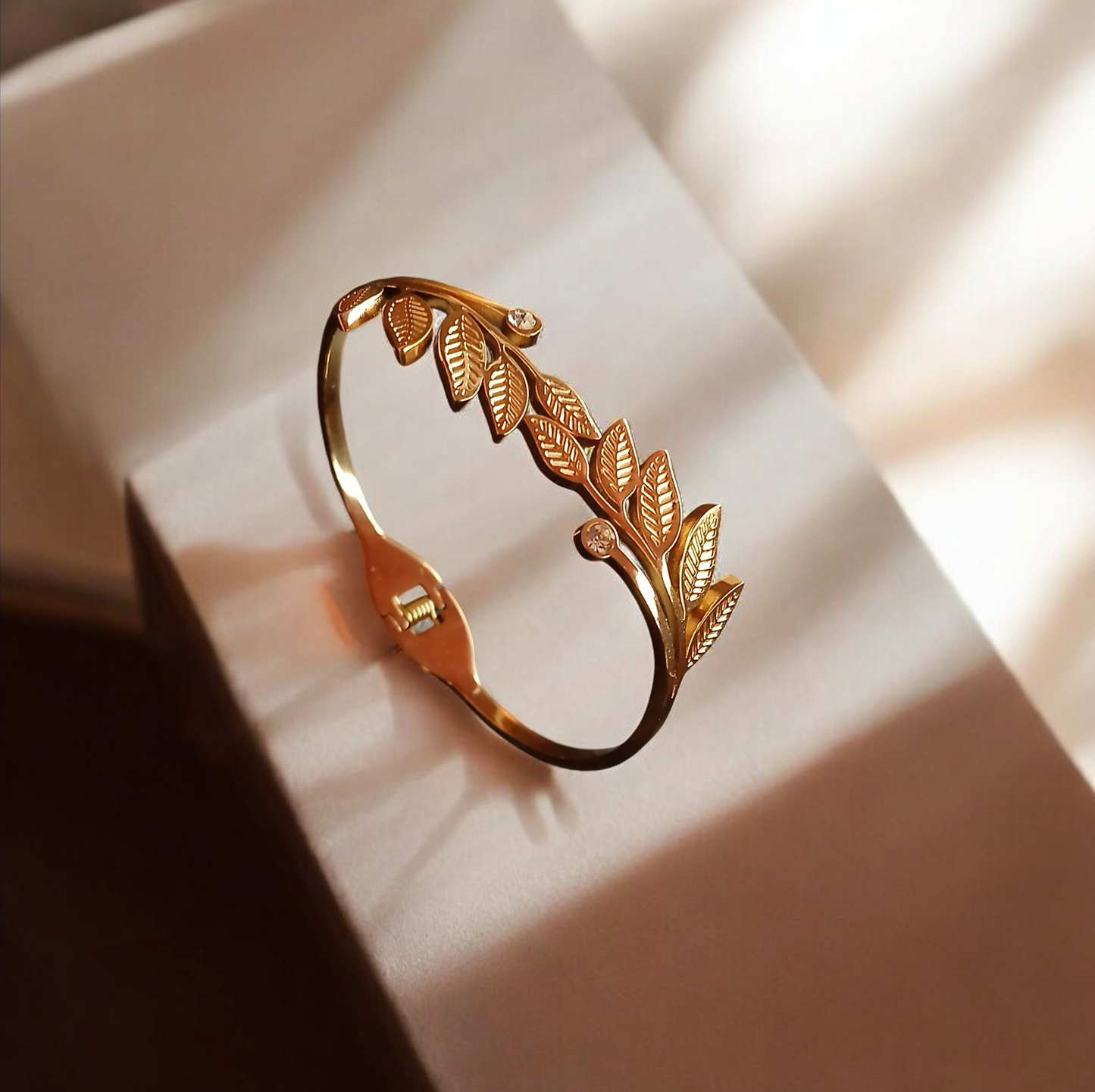 Golden Laurel Leaf Kada