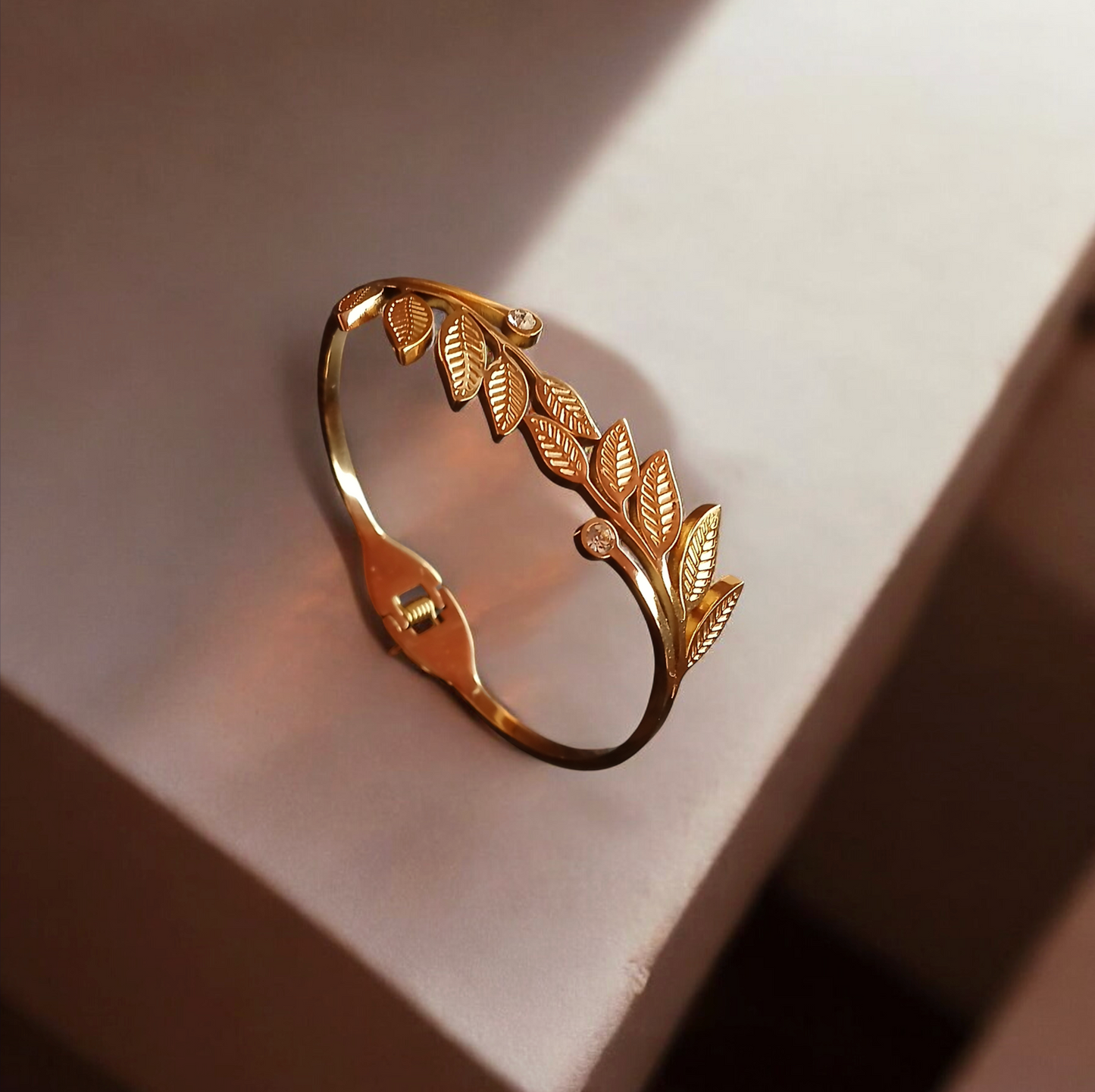 Golden Laurel Leaf Kada