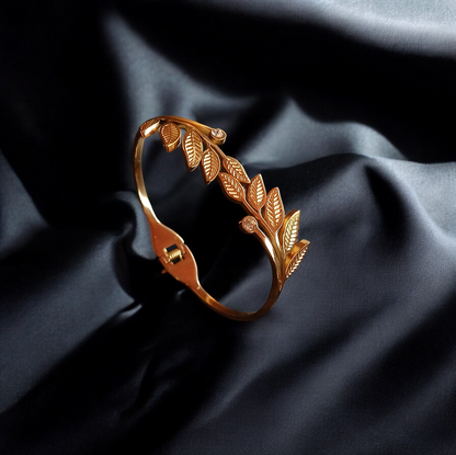 Golden Laurel Leaf Kada