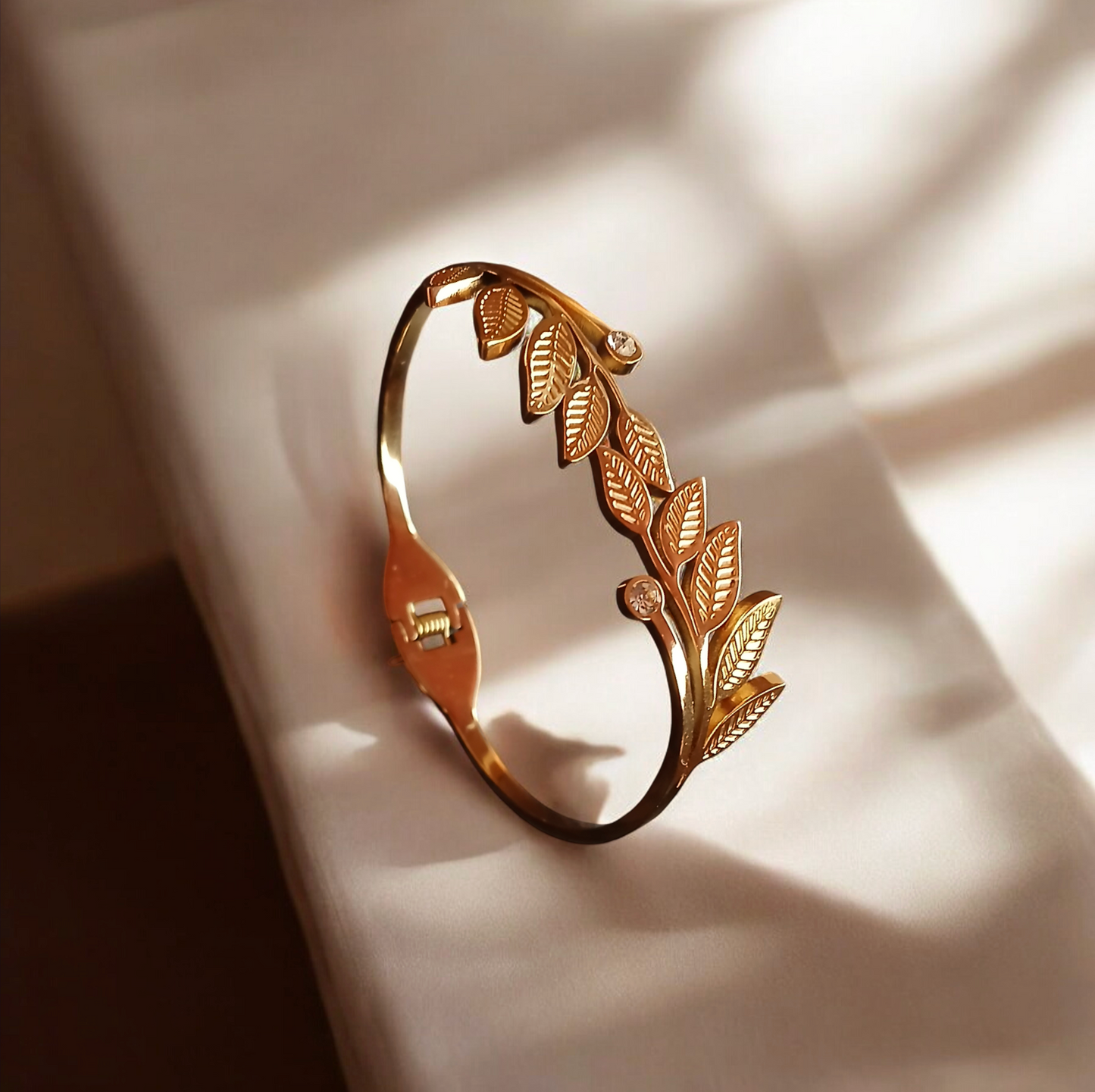 Golden Laurel Leaf Kada