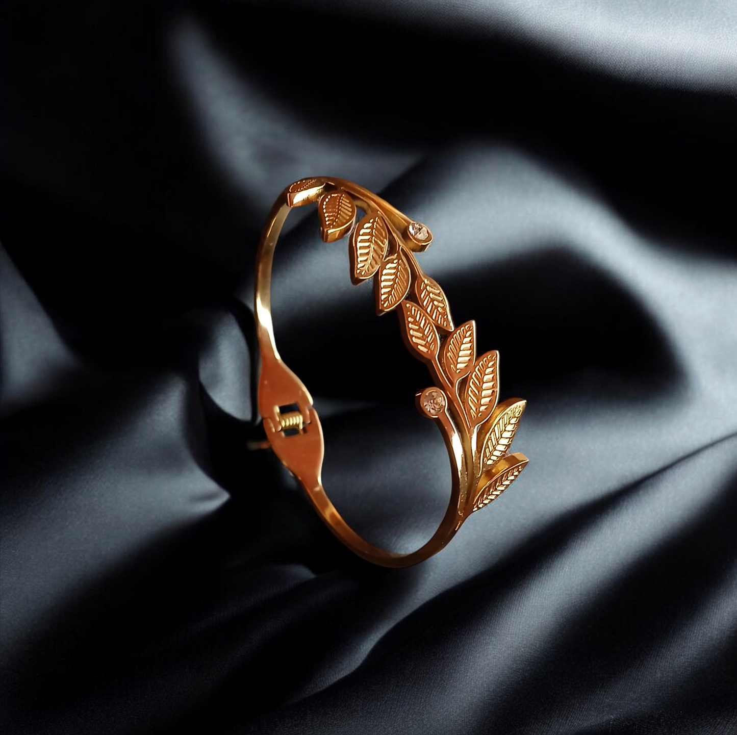 Golden Laurel Leaf Kada