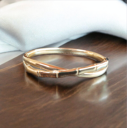 Crisscross Golden Bangle