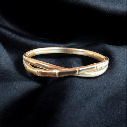 Crisscross Golden Bangle