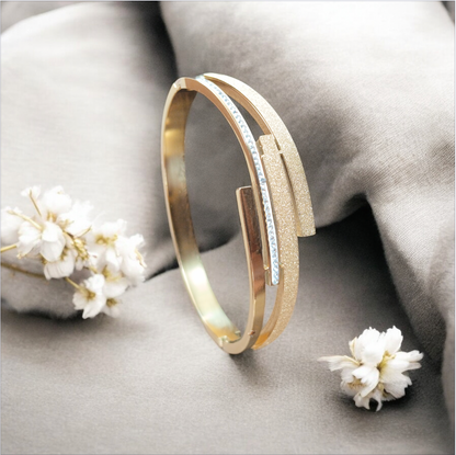 Elegant Diamond Line Bangle