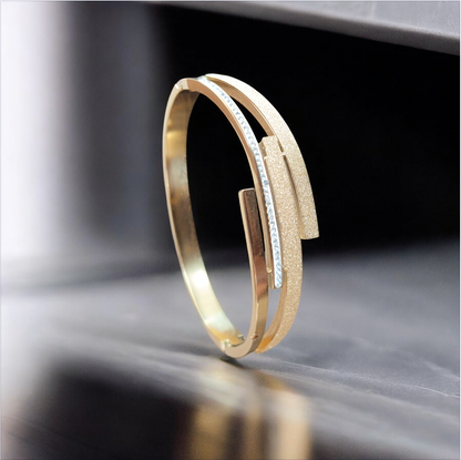 Elegant Diamond Line Bangle