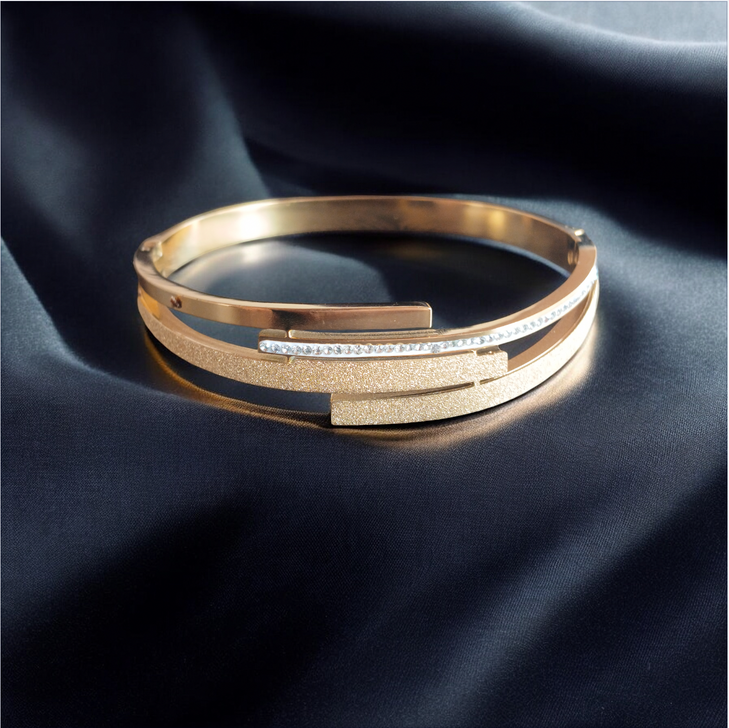 Elegant Diamond Line Bangle