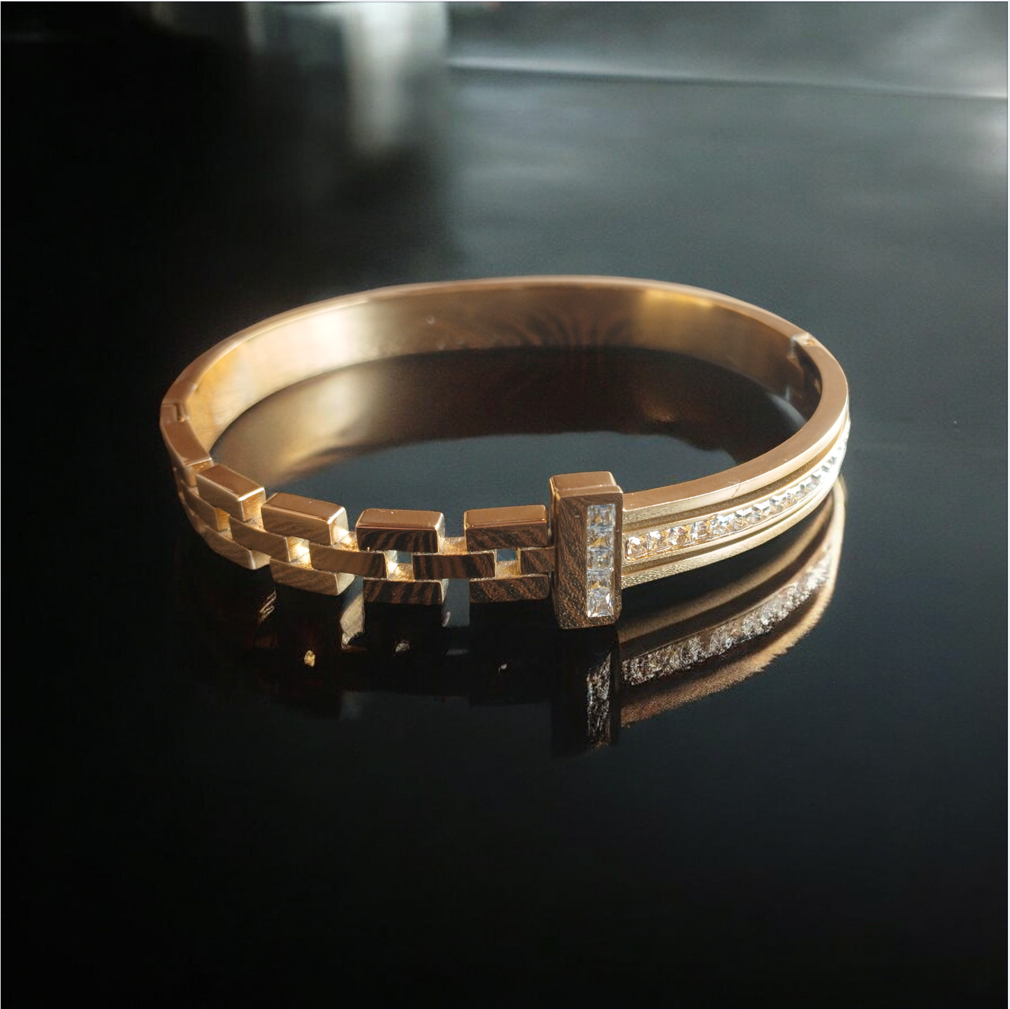 Linked Square Bangle