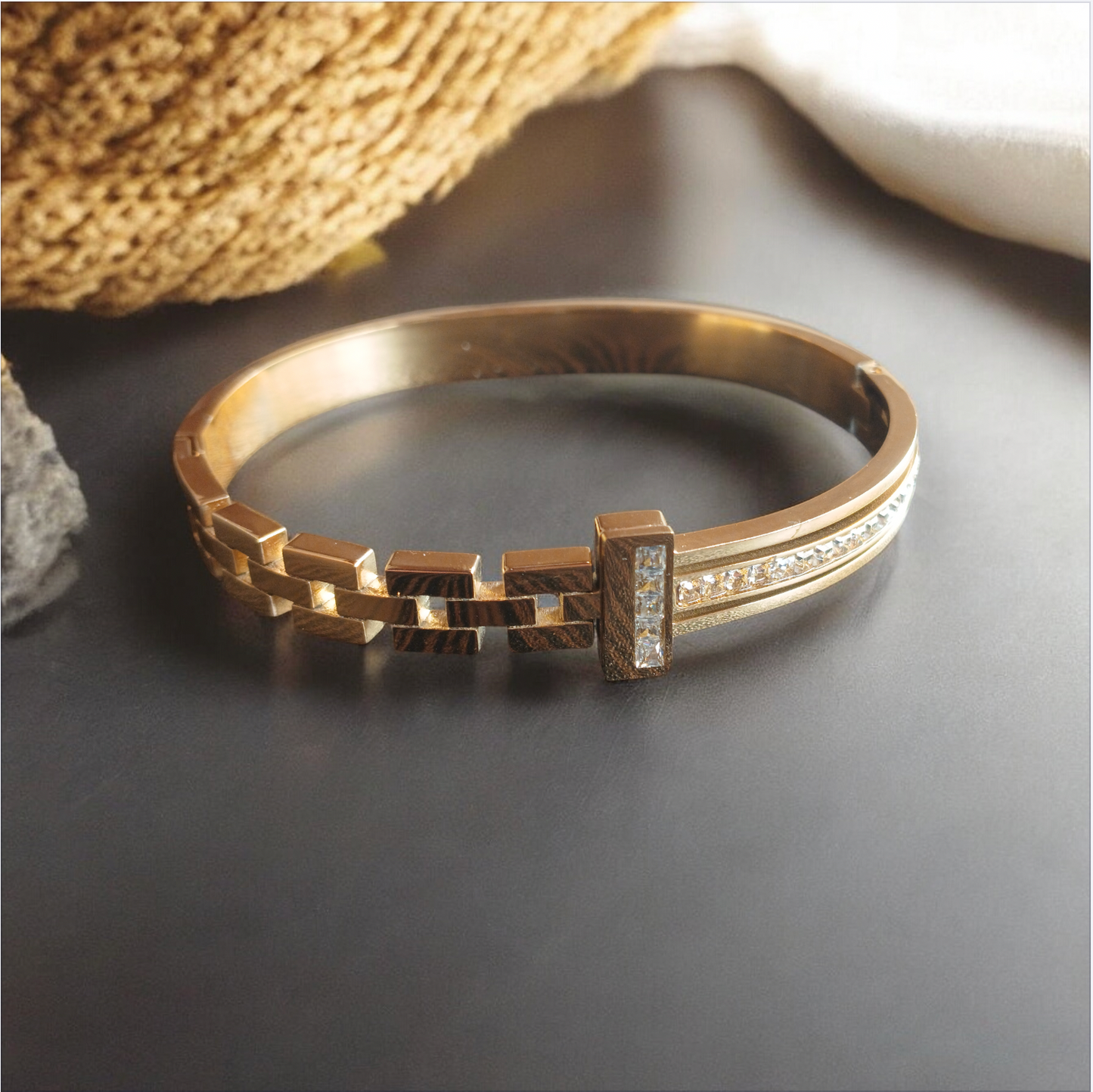 Linked Square Bangle