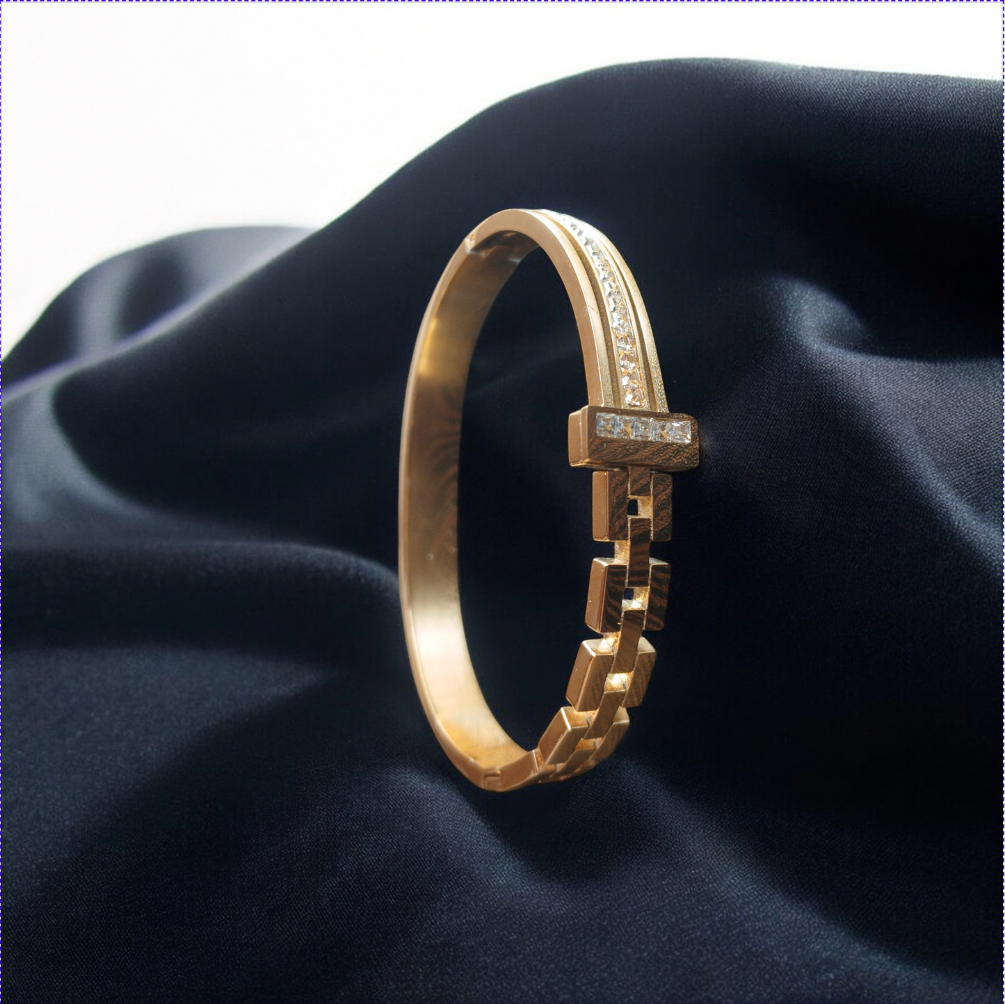 Linked Square Bangle