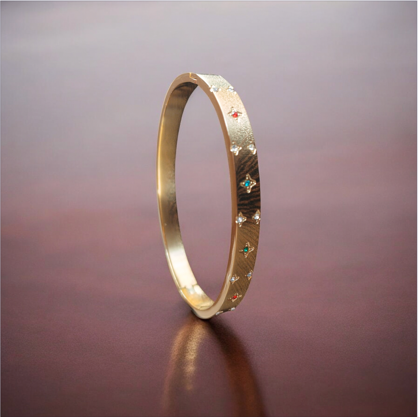 Sparkling Star Charm Bangle